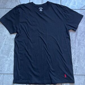 Polo Ralph Lauren Mens Black Red Embroidered Pony Short Sleeve Crewneck TShirt L